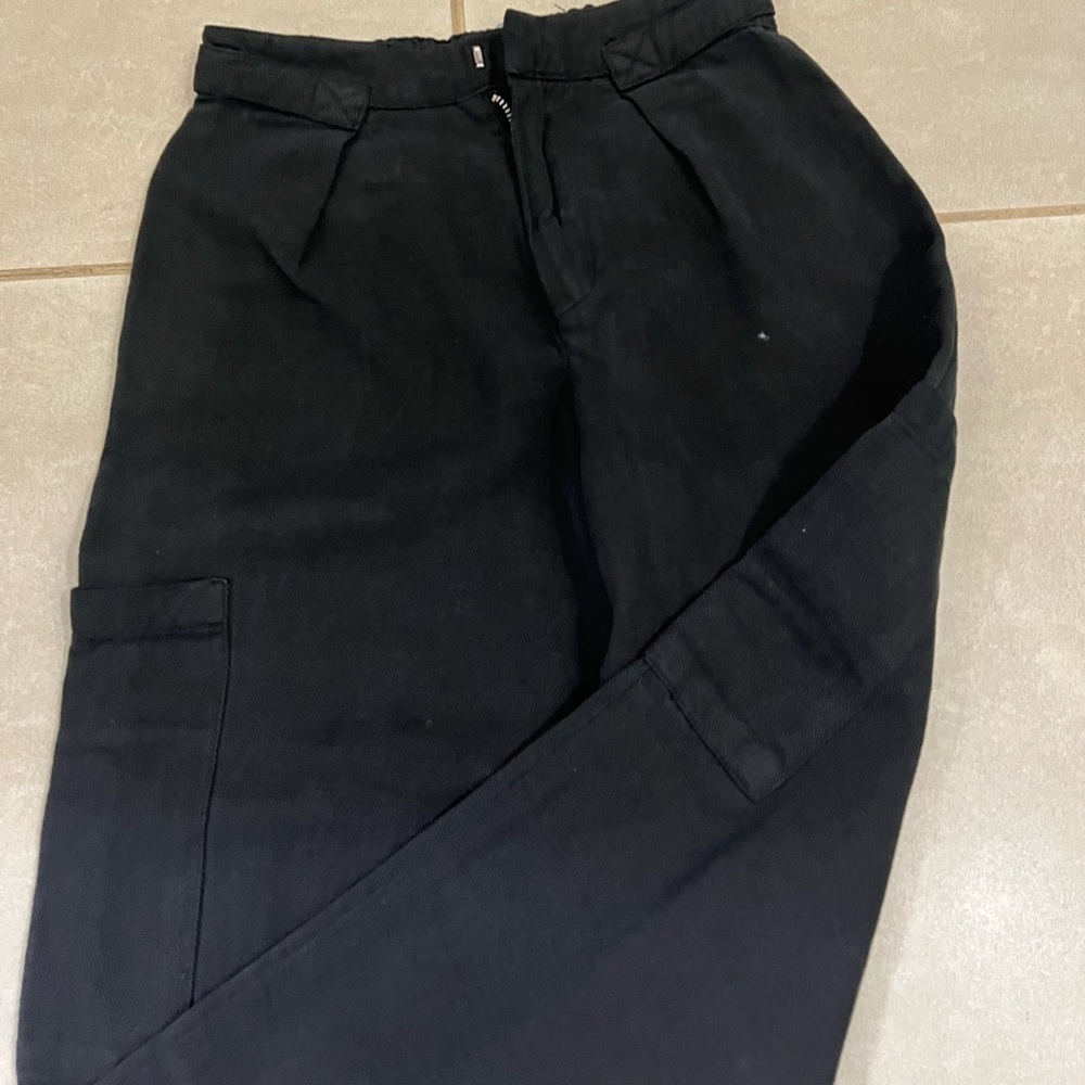 Zara Girls Black Cargo-Style Jeans